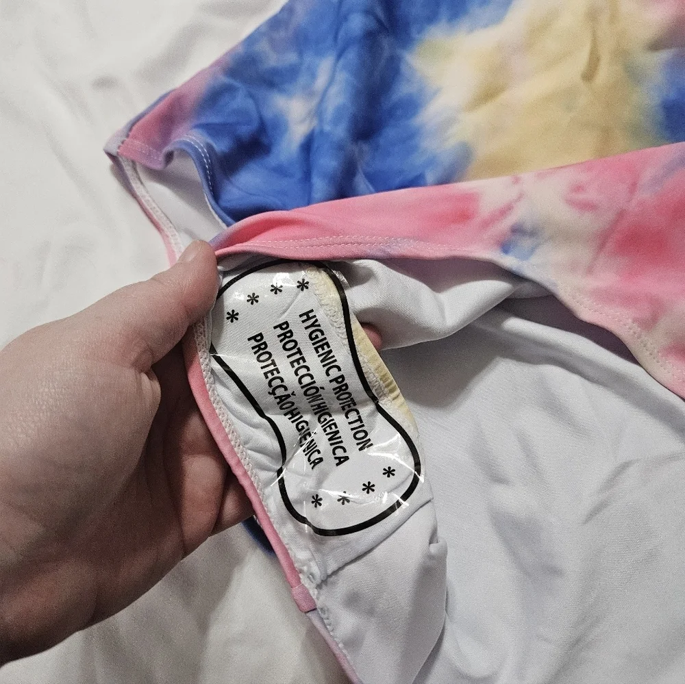 NWT! Marina West One Shoulder Tye Dye One Piece Swimsuit! - Picture 3 of 6